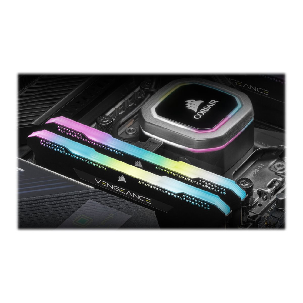 Produktbild för CORSAIR Vengeance RGB PRO SL - DDR4 - sats - 32 GB: 2 x 16 GB - DIMM 288-pin / PC4-25600 - ej buffrad