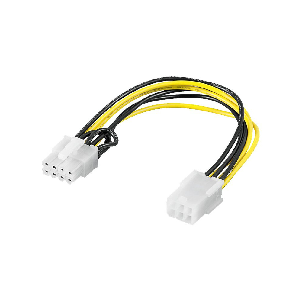 Produktbild för goobay - strömkabel - 8-stifts PCIe-ström till 6-stifts PCIe-ström - 19.5 cm