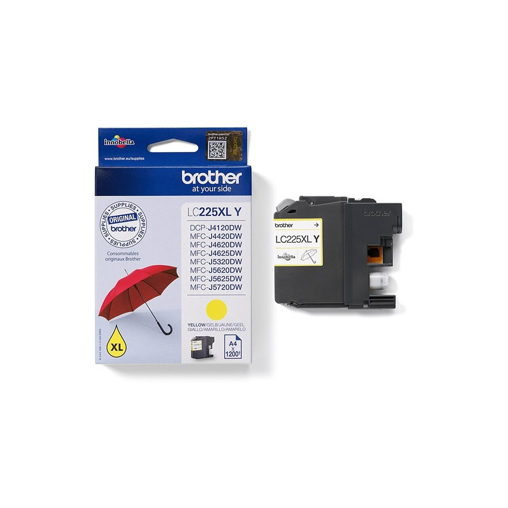 Produktbild för Brother LC225XLY - gul - original - bläckpatron
