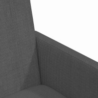 Produktbild för Matstolar med hjul 2 pcs Mörkgrå 57 x 66 x 94 cm Mockatyg