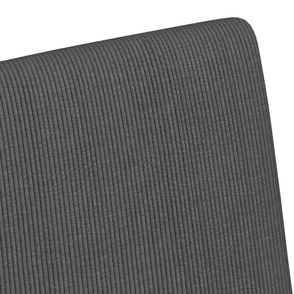 Produktbild för Matstolar med hjul 2 pcs Mörkgrå 57 x 66 x 94 cm Mockatyg