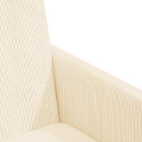 Produktbild för Matstolar med hjul med hjul 2 pcs Kräm 57 x 66 x 94 cm Mockatyg