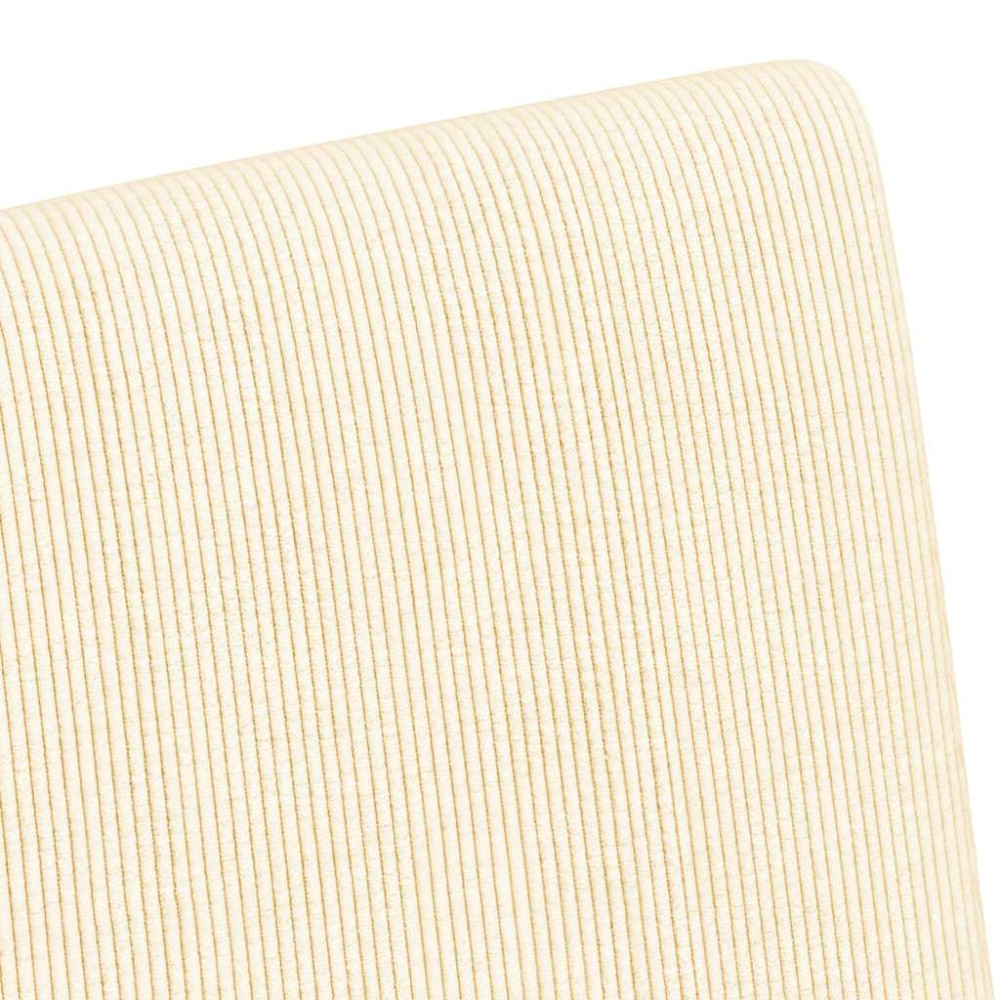 Produktbild för Matstolar med hjul med hjul 2 pcs Kräm 57 x 66 x 94 cm Mockatyg