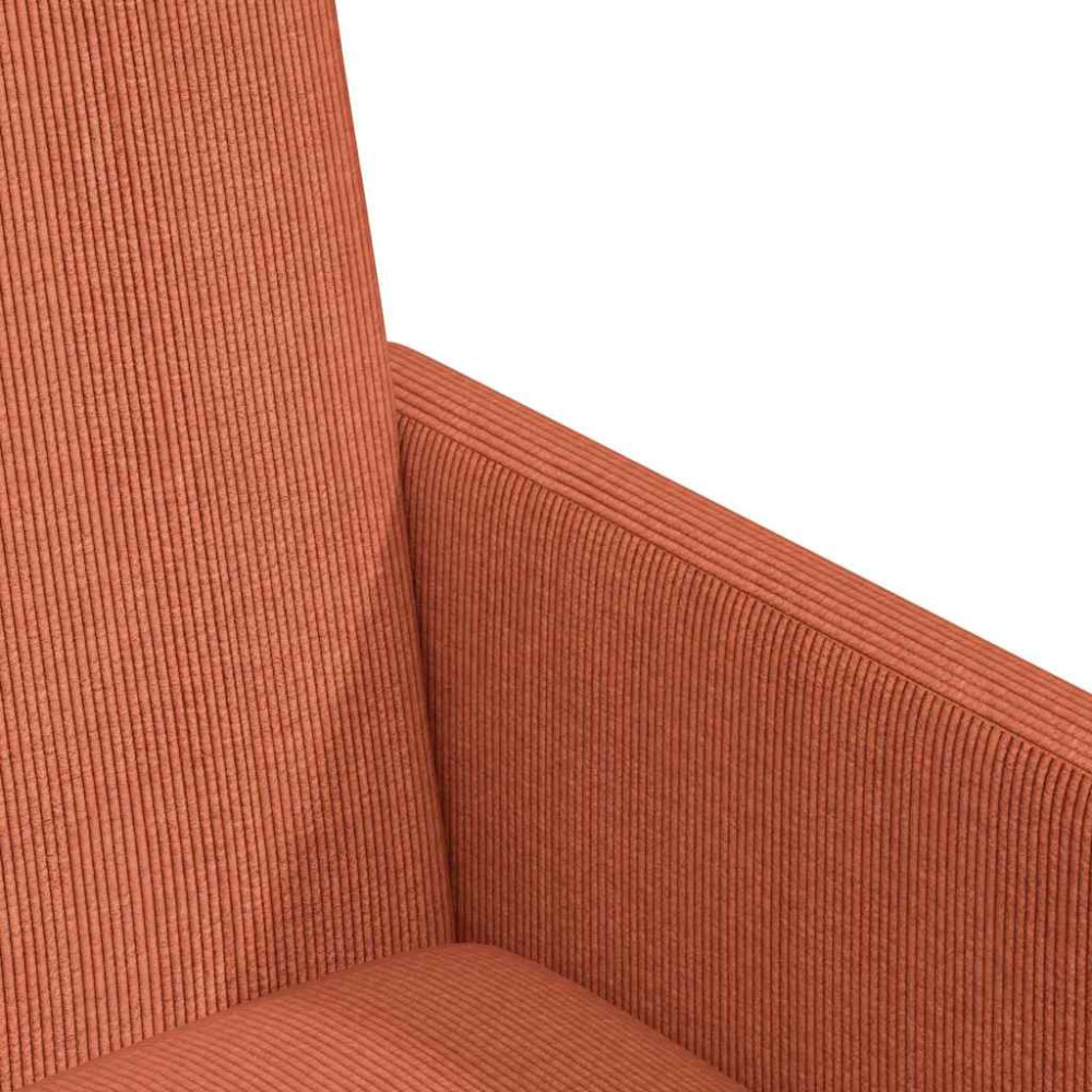 Produktbild för Matstolar med hjul 2 pcs Röd orange 57 x 66 x 94 cm Mockatyg