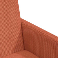 Produktbild för Matstolar med hjul 2 pcs Röd orange 57 x 66 x 94 cm Mockatyg