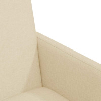 Produktbild för Matstolar med hjul med hjul 2 pcs Kräm 57 x 66 x 94 cm tyg