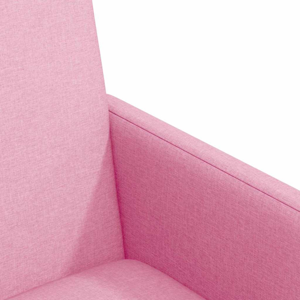 Produktbild för Matstolar med hjul med hjul 2 pcs Rosa 57 x 66 x 94 cm tyg