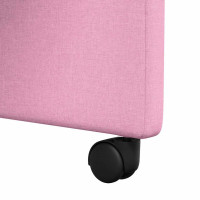 Produktbild för Matstolar med hjul med hjul 2 pcs Rosa 57 x 66 x 94 cm tyg