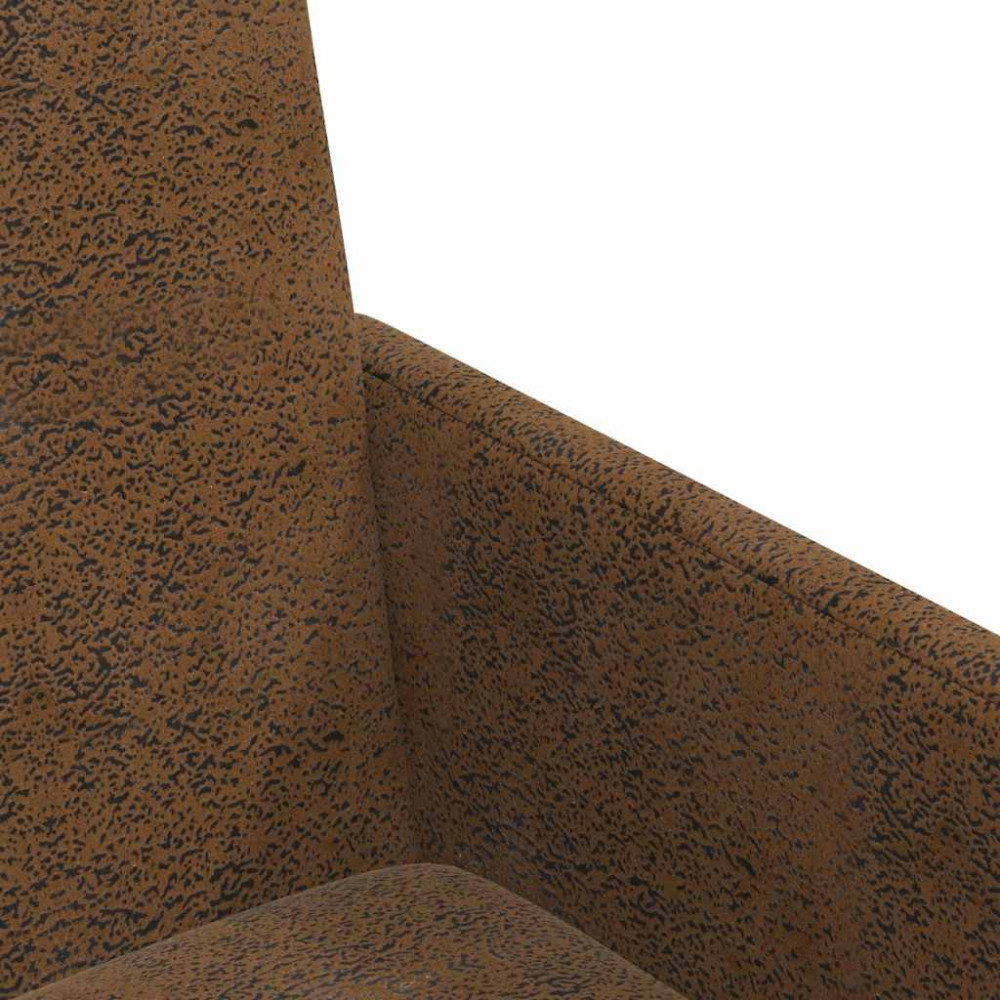 Produktbild för Matstolar med hjul 2 pcs Brun 57 x 66 x 94 cm Faux mockaläder