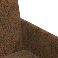 Produktbild för Matstolar med hjul 2 pcs Brun 57 x 66 x 94 cm Faux mockaläder