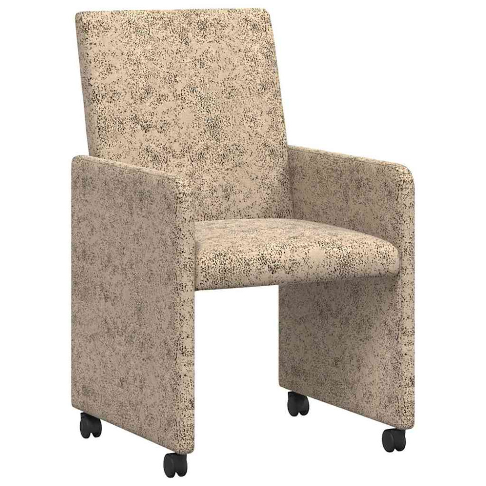 Produktbild för Matstolar med hjul med hjul 2 pcs Ljusgrå 57 x 66 x 94 cm