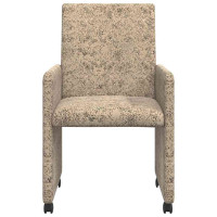Produktbild för Matstolar med hjul med hjul 2 pcs Ljusgrå 57 x 66 x 94 cm