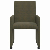 Produktbild för Matstolar med hjul med hjul 2 pcs Armégrön 57 x 66 x 94 cm