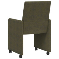 Produktbild för Matstolar med hjul med hjul 2 pcs Armégrön 57 x 66 x 94 cm