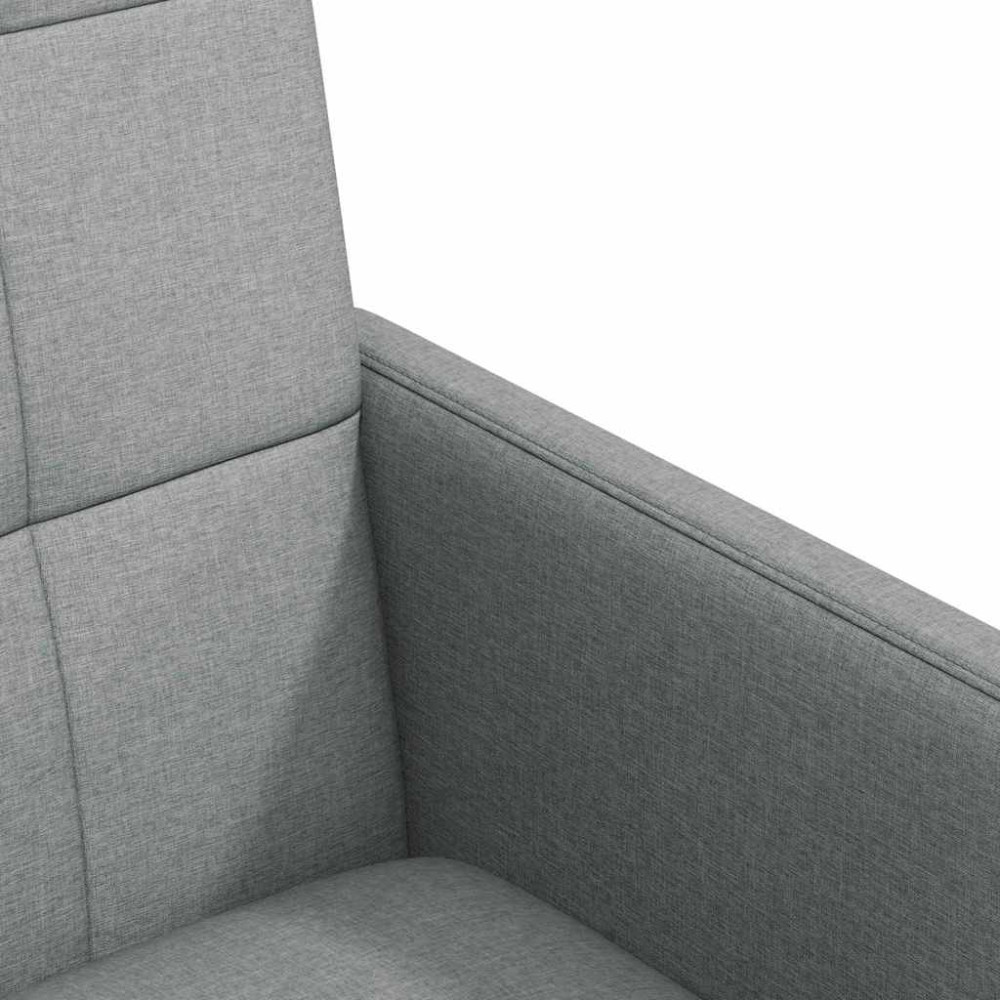 Produktbild för Matstolar med hjul med hjul 2 pcs Ljusgrå 58 x 65 x 94 cm tyg