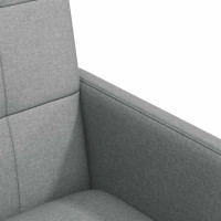 Produktbild för Matstolar med hjul med hjul 2 pcs Ljusgrå 58 x 65 x 94 cm tyg