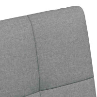 Produktbild för Matstolar med hjul med hjul 2 pcs Ljusgrå 58 x 65 x 94 cm tyg