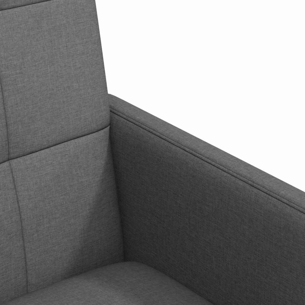 Produktbild för Matstolar med hjul med hjul 2 pcs Mörkgrå 58 x 65 x 94 cm tyg