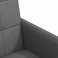 Produktbild för Matstolar med hjul med hjul 2 pcs Mörkgrå 58 x 65 x 94 cm tyg