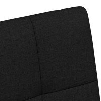 Produktbild för Matstolar med hjul med hjul 2 pcs Svart 58 x 65 x 94 cm tyg