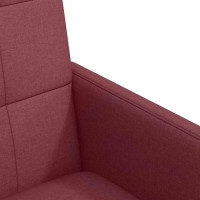 Produktbild för Matstolar med hjul med hjul 2 pcs Vinröd 58 x 65 x 94 cm tyg
