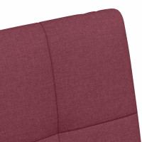 Produktbild för Matstolar med hjul med hjul 2 pcs Vinröd 58 x 65 x 94 cm tyg