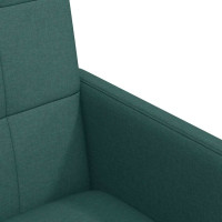 Produktbild för Matstolar med hjul med hjul 2 pcs Mörkgrön 58 x 65 x 94 cm tyg