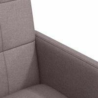 Produktbild för Matstolar med hjul med hjul 2 pcs Taupe 58 x 65 x 94 cm tyg
