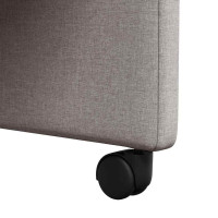 Produktbild för Matstolar med hjul med hjul 2 pcs Taupe 58 x 65 x 94 cm tyg