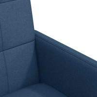 Produktbild för Matstolar med hjul med hjul 2 pcs Blå 58 x 65 x 94 cm tyg