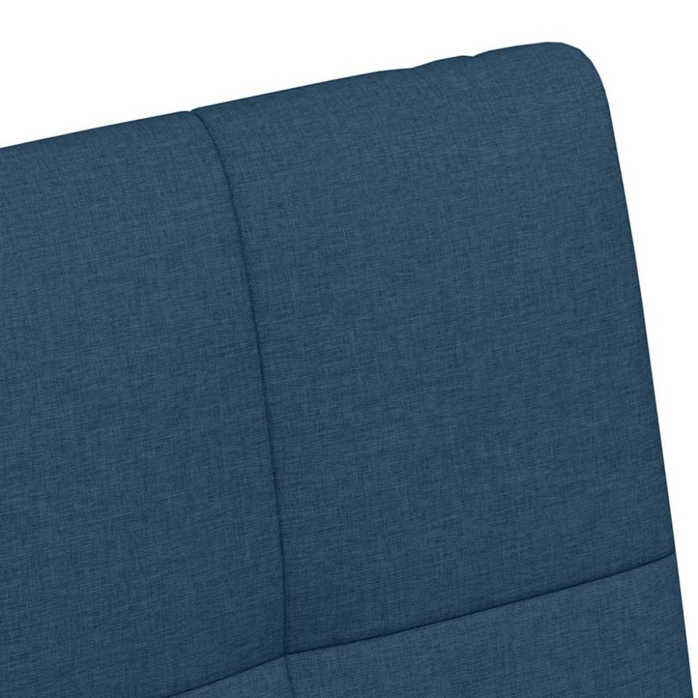 Produktbild för Matstolar med hjul med hjul 2 pcs Blå 58 x 65 x 94 cm tyg