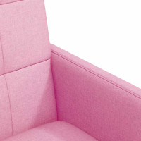 Produktbild för Matstolar med hjul med hjul 2 pcs Rosa 58 x 65 x 94 cm tyg