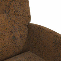 Produktbild för Matstolar med hjul 2 pcs Brun 57 x 67 x 95 cm Faux mockaläder