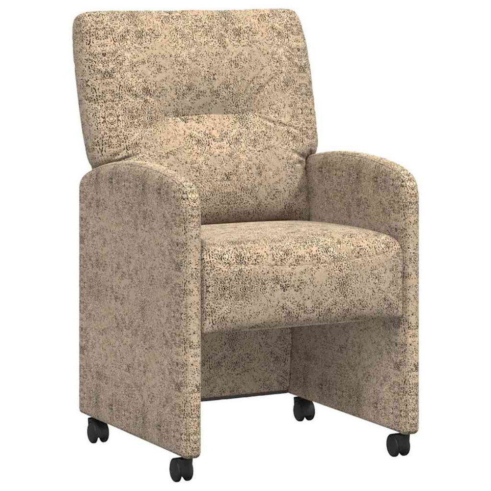 Produktbild för Matstolar med hjul med hjul 2 pcs Ljusgrå 57 x 67 x 95 cm