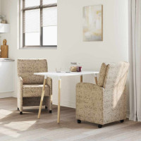 Produktbild för Matstolar med hjul med hjul 2 pcs Ljusgrå 57 x 67 x 95 cm