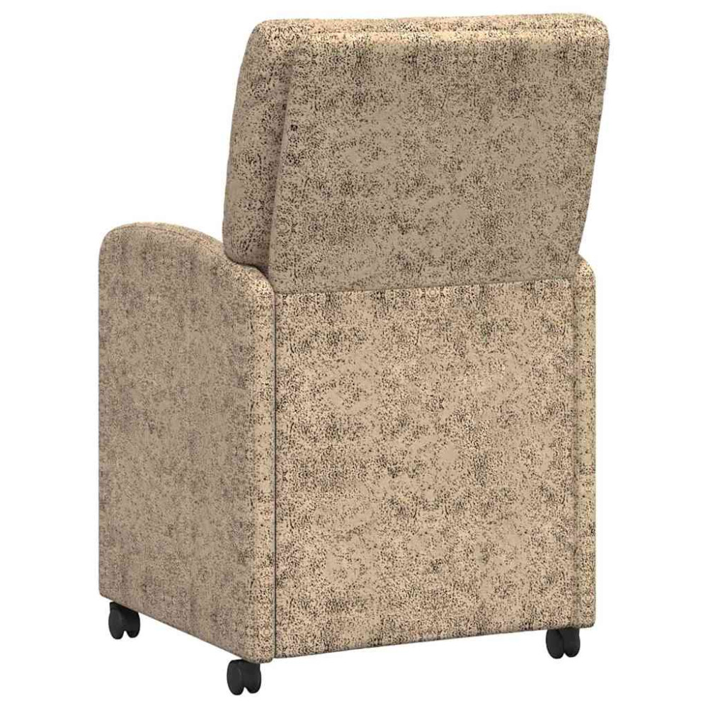 Produktbild för Matstolar med hjul med hjul 2 pcs Ljusgrå 57 x 67 x 95 cm