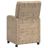 Produktbild för Matstolar med hjul med hjul 2 pcs Ljusgrå 57 x 67 x 95 cm