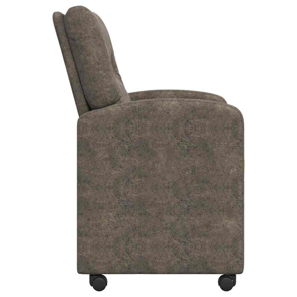 Produktbild för Matstolar med hjul med hjul 2 pcs Mörkgrå 57 x 67 x 95 cm
