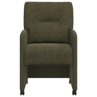 Produktbild för Matstolar med hjul med hjul 2 pcs Armégrön 57 x 67 x 95 cm
