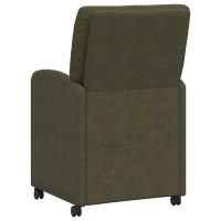 Produktbild för Matstolar med hjul med hjul 2 pcs Armégrön 57 x 67 x 95 cm