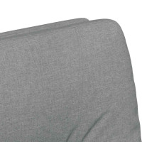 Produktbild för Matstolar med hjul med hjul 2 pcs Ljusgrå 57 x 67 x 95 cm tyg