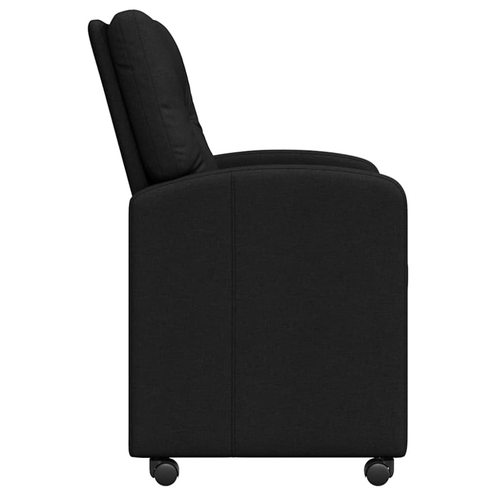 Produktbild för Matstolar med hjul med hjul 2 pcs Svart 57 x 67 x 95 cm tyg