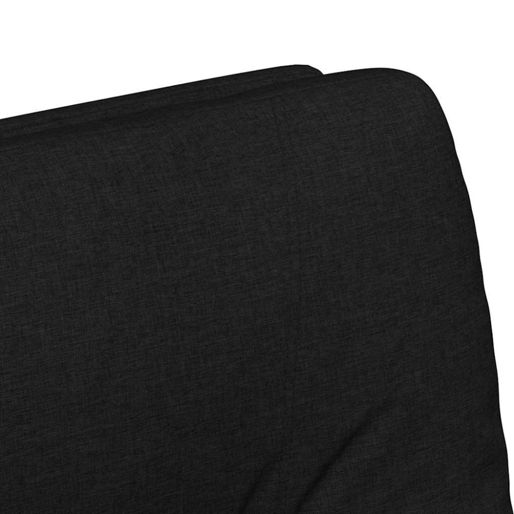 Produktbild för Matstolar med hjul med hjul 2 pcs Svart 57 x 67 x 95 cm tyg