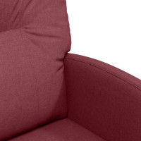 Produktbild för Matstolar med hjul med hjul 2 pcs Vinröd 57 x 67 x 95 cm tyg