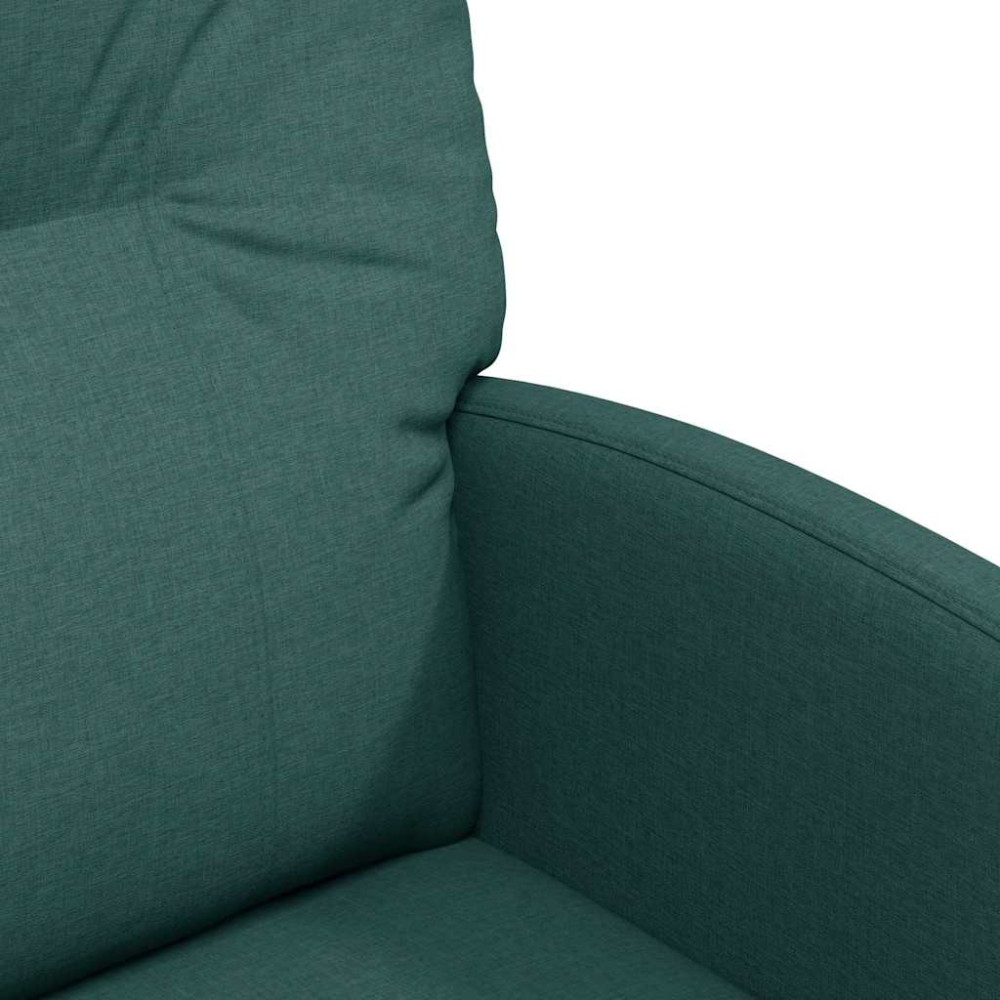 Produktbild för Matstolar med hjul med hjul 2 pcs Mörkgrön 57 x 67 x 95 cm tyg