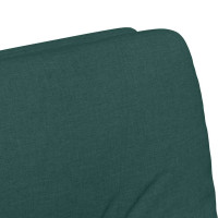 Produktbild för Matstolar med hjul med hjul 2 pcs Mörkgrön 57 x 67 x 95 cm tyg