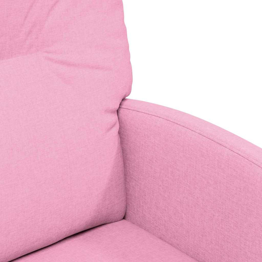 Produktbild för Matstolar med hjul med hjul 2 pcs Rosa 57 x 67 x 95 cm tyg