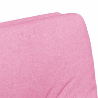 Produktbild för Matstolar med hjul med hjul 2 pcs Rosa 57 x 67 x 95 cm tyg