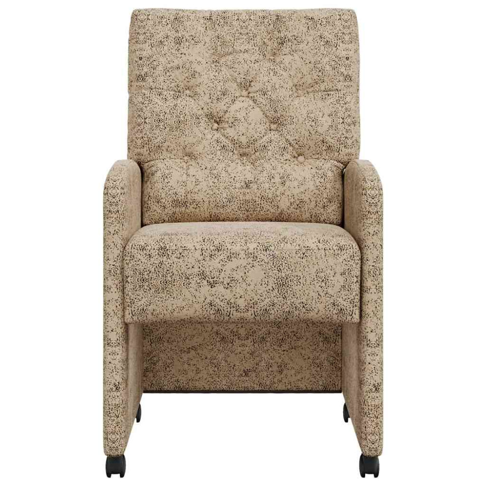 Produktbild för Matstolar med hjul med hjul 2 pcs Ljusgrå 58 x 67 x 97 cm