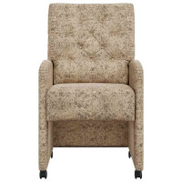 Produktbild för Matstolar med hjul med hjul 2 pcs Ljusgrå 58 x 67 x 97 cm